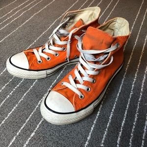 Orange Converse All Star High Tops